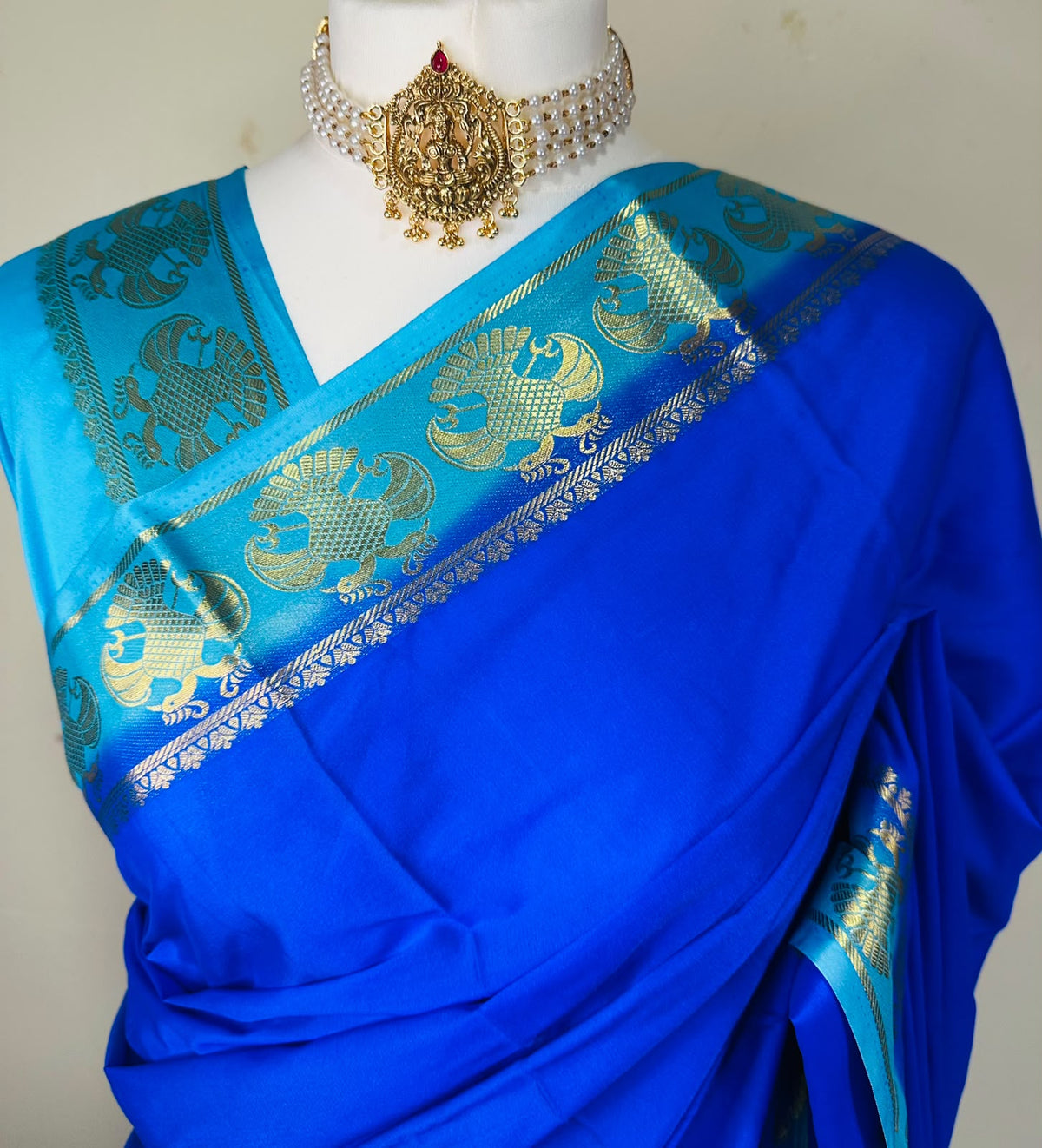 Mysore Silk Saree with Gandaberunda Motif | Traditional Indian Diwali Saree