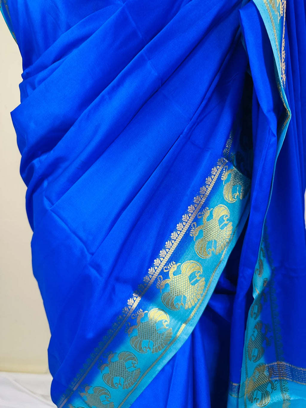 Mysore Silk Saree with Gandaberunda Motif | Traditional Indian Diwali Saree