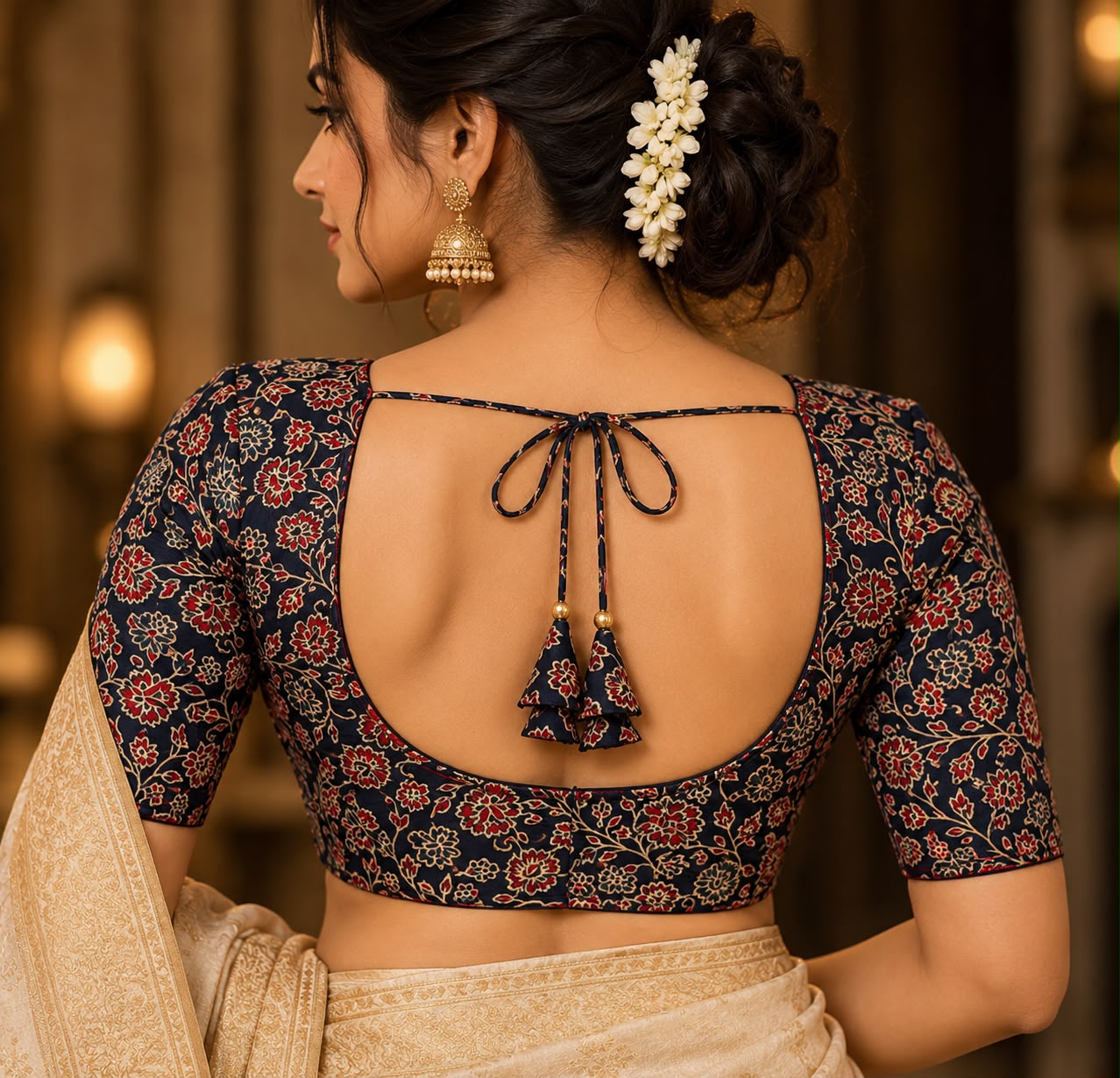 Floral Printed Cotton Blouse