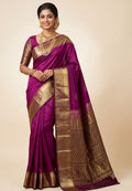 Kamalika Magenta Gold Zari Saree