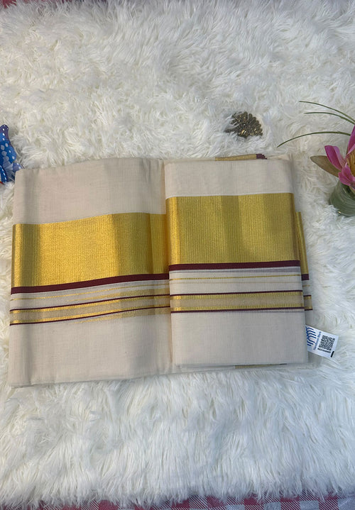 Arunima – Kerala Kasavu Saree