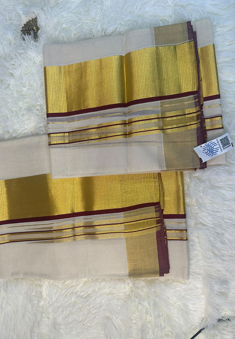 Arunima – Kerala Kasavu Saree