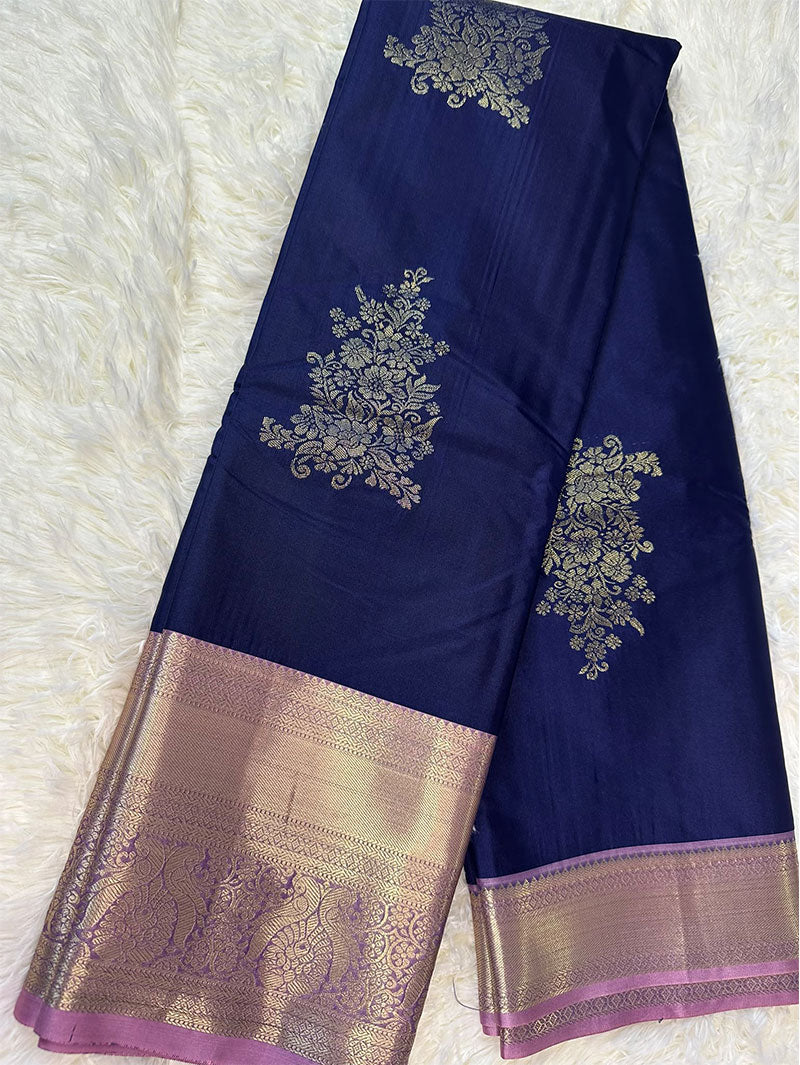Neelambari Gold Zari Saree
