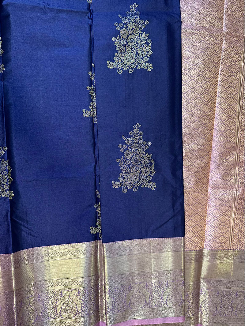 Neelambari Gold Zari Saree