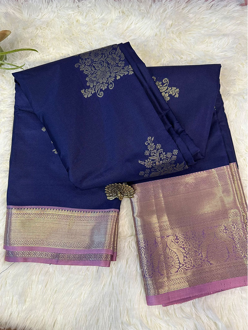 Neelambari Gold Zari Saree